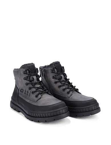 Чоловічі черевики Bugatti з екошкіри сірі (321-AGA53-5000-1100) - фото 3 - Miraton