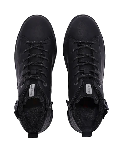 Чоловічі черевики Bugatti з екошкіри чорні (321-AU830-5000-1000) - фото 2 - Miraton