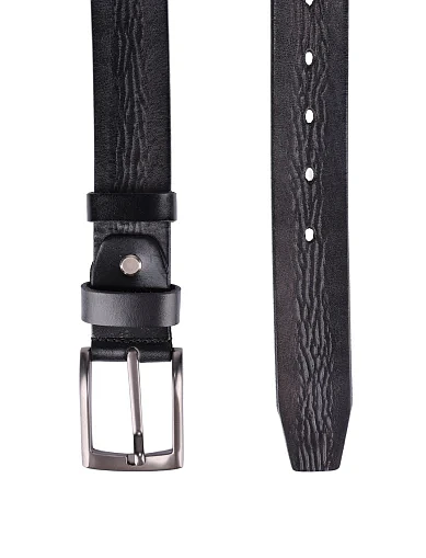 Ремень кожаный черный - фото 2 - Miraton