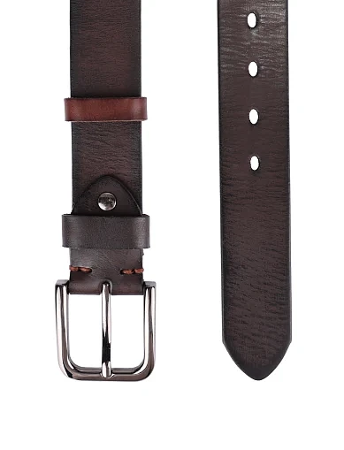 Ремінь шкіряний коричневий (1-01126C-5) - фото 2 - Miraton