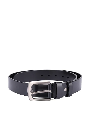 Ремінь шкіряний чорний (AW25B8) - фото 1 - Miraton