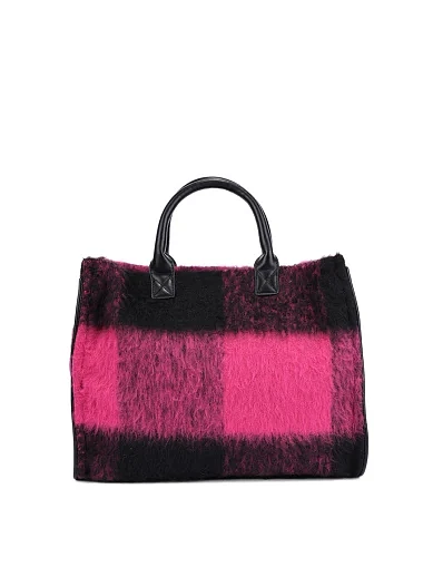 Женская сумка тканевая розовая - фото 4 - Miraton