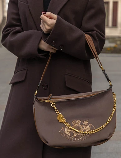 Жіноча сумка через плече тканинна коричнева(BIJTG8990WZCA77) - фото 2 - Miraton