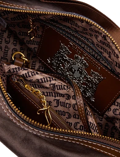 Жіноча сумка через плече тканинна коричнева(BIJTG8990WZCA77) - фото 4 - Miraton