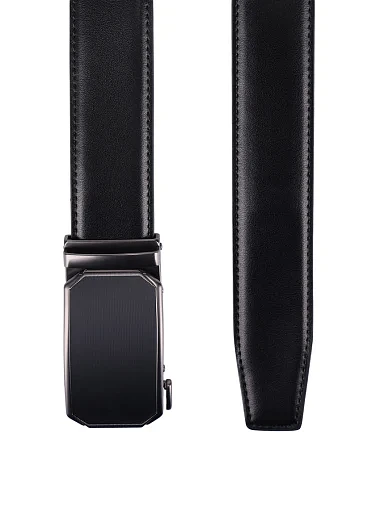 Ремінь шкіряний чорний (10-126B-4) - фото 2 - Miraton