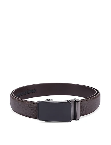 Ремінь шкіряний коричневий (10-126C-4) - фото 1 - Miraton