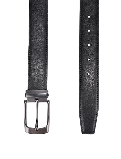 Ремінь шкіряний чорний (AW25B2) - фото 2 - Miraton