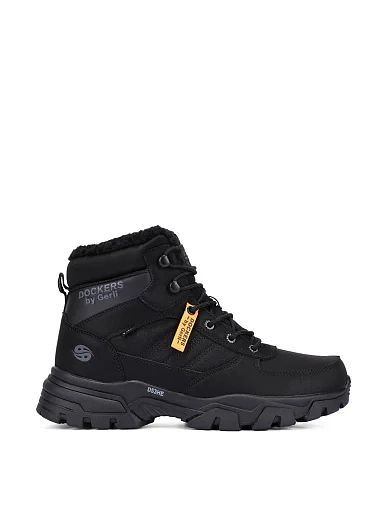 Чоловічі черевики з екошкіри чорні (53HE102-657101) - фото 1 - Miraton