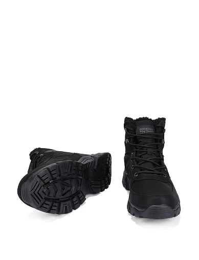 Чоловічі черевики з екошкіри чорні (53HE102-657101) - фото 2 - Miraton