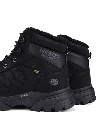 Чоловічі черевики з екошкіри чорні (53HE102-657101) - фото 5 - Miraton