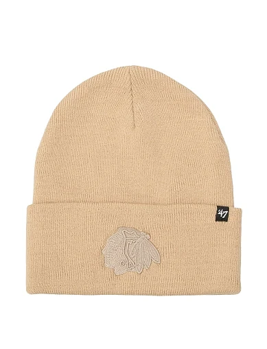 Шапка 47 Brand CHICAGO BLACKHAWKS HAYMAKER акриловая бежевая - фото 1 - Miraton