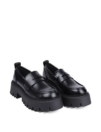 Женские туфли Buffalo из экокожи черные - фото 3 - Miraton