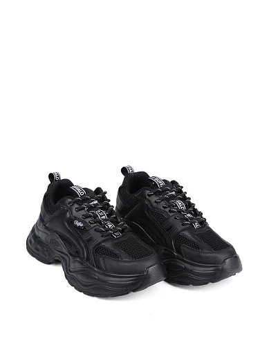 Женские кроссовки Buffalo из экокожи черные - фото 3 - Miraton