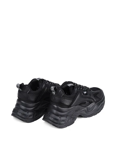 Женские кроссовки Buffalo из экокожи черные - фото 4 - Miraton