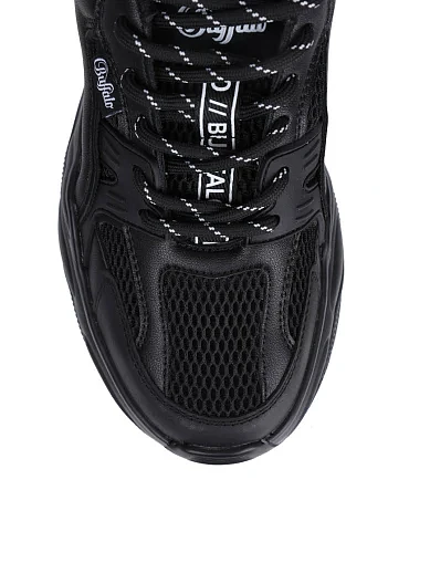 Женские кроссовки Buffalo из экокожи черные - фото 6 - Miraton