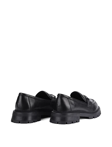 Жіночі туфлі лофери MIRATON шкіряні чорні(2029-165) - фото 4 - Miraton