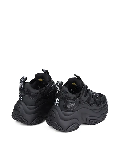 Женские кроссовки Buffalo из экокожи черные - фото 3 - Miraton