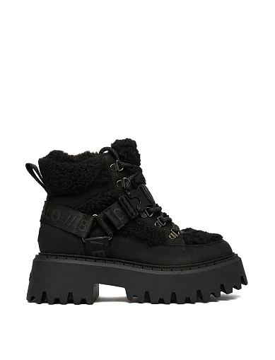 Женские ботинки из экокожи черные - фото 1 - Miraton