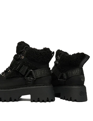 Женские ботинки из экокожи черные - фото 5 - Miraton