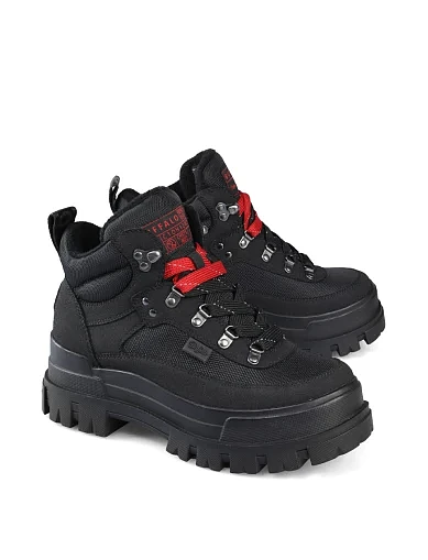 Женские ботинки из нубука черные - фото 3 - Miraton