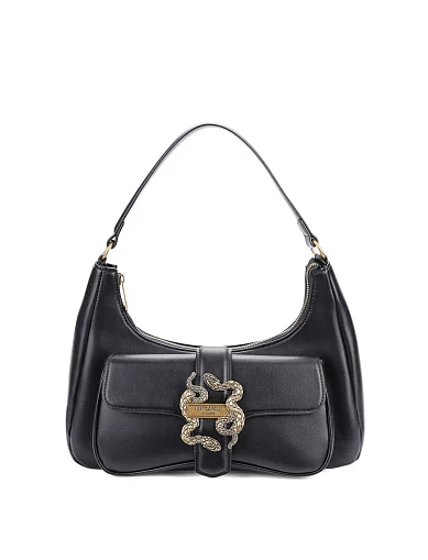 Женская сумка через плечо из экокожи черная - фото 1 - Miraton