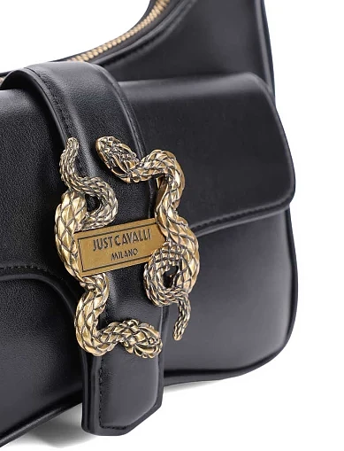 Женская сумка через плечо из экокожи черная - фото 5 - Miraton