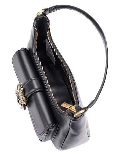 Женская сумка через плечо из экокожи черная - фото 6 - Miraton