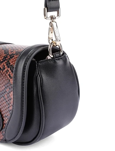 Женская сумка кросс-боди из экокожи черная - фото 5 - Miraton