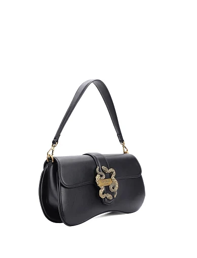 Женская сумка через плечо из экокожи черная - фото 3 - Miraton