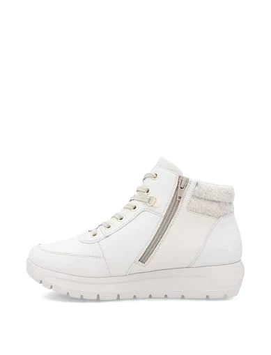 Женские ботинки Rieker из экокожи бежевые - фото 3 - Miraton