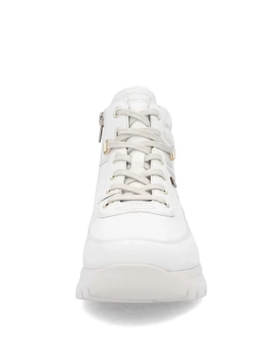 Женские ботинки Rieker из экокожи бежевые - фото 5 - Miraton