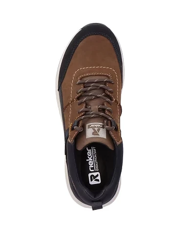 Чоловічі кросівки Rieker з екошкіри коричневі (U0100-22) - фото 7 - Miraton
