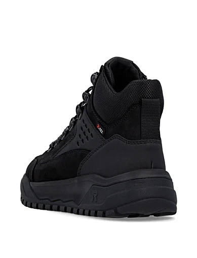 Чоловічі черевики з екошкіри чорні (U1570-00) - фото 4 - Miraton