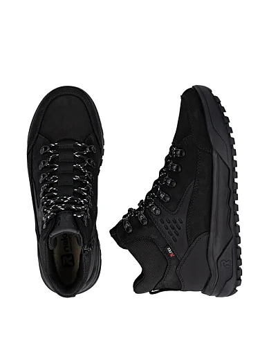 Чоловічі черевики з екошкіри чорні (U1570-00) - фото 6 - Miraton