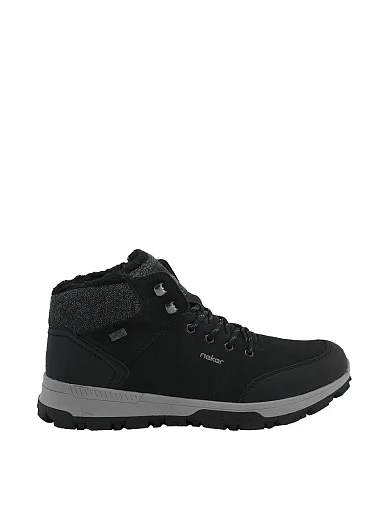 Чоловічі черевики з екошкіри чорні (35534-00) - фото 1 - Miraton