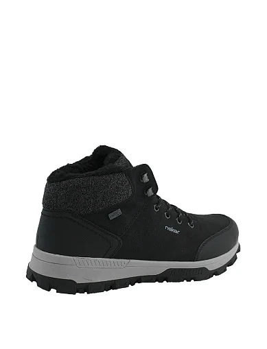 Чоловічі черевики з екошкіри чорні (35534-00) - фото 4 - Miraton