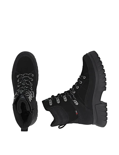 Женские ботинки Rieker замшевые черные - фото 8 - Miraton