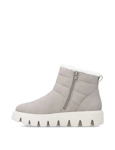 Женские ботинки из экокожи рисового цвета - фото 2 - Miraton