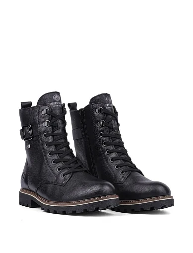 Женские ботинки Rieker из экокожи черные - фото 3 - Miraton