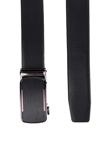 Ремінь шкіряний чорний (91026B-7) - фото 2 - Miraton