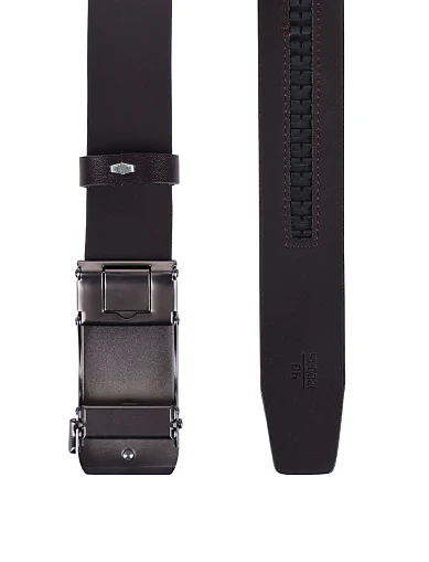 Ремінь шкіряний коричневий (91026C-2) - фото 3 - Miraton