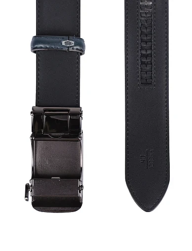 Ремінь шкіряний синій (91026N-1) - фото 3 - Miraton