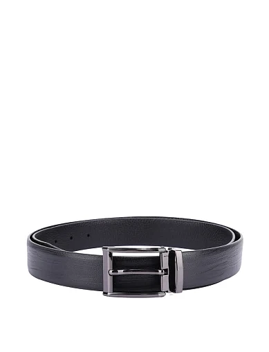 Ремінь шкіряний чорний (C005-10) - фото 1 - Miraton