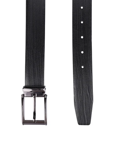 Ремінь шкіряний чорний (C005-10) - фото 2 - Miraton