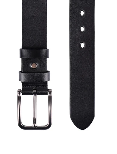 Ремінь шкіряний чорний (Z926B-1) - фото 2 - Miraton