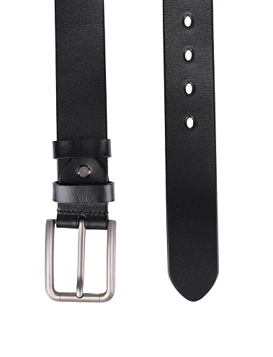 Ремінь шкіряний чорний (Z926B-3) - фото 2 - Miraton