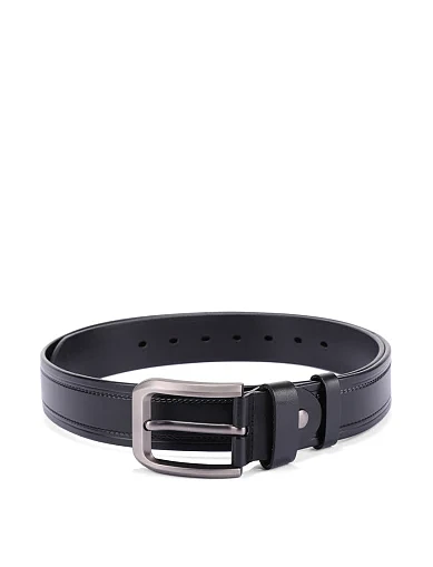 Ремінь шкіряний чорний (Z926B-4) - фото 1 - Miraton