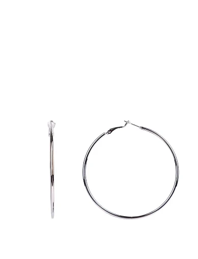 Серьги круглые в серебре - фото 1 - Miraton