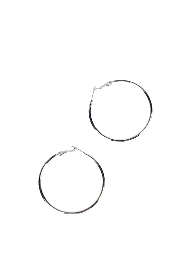 Серьги круглые в серебре - фото 2 - Miraton