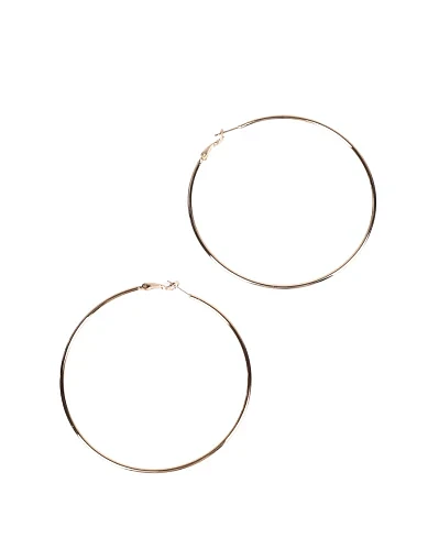 Серьги круглые в позолоте - фото 2 - Miraton